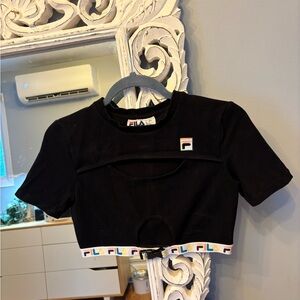 Fila Black Crop Top